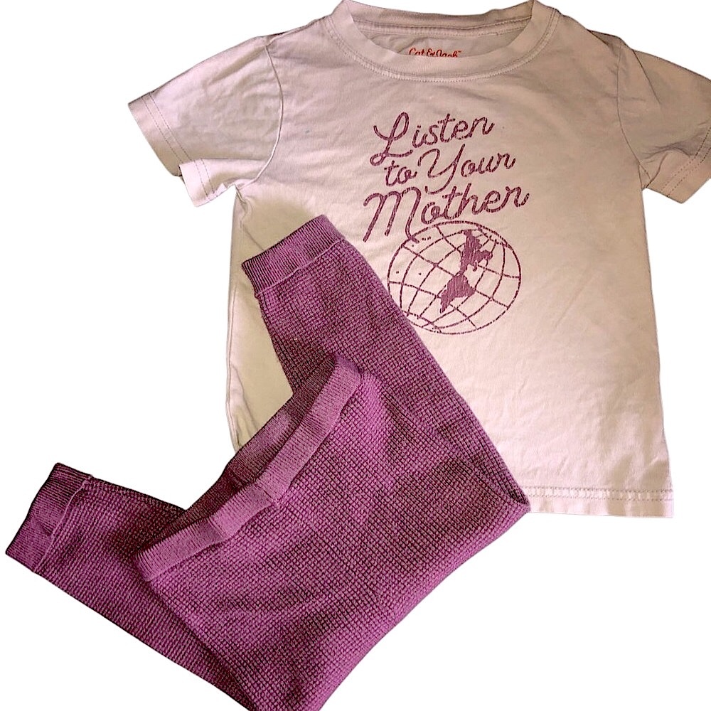 👶Modern Moments toddler graphic tee Knit Fabric in Dusty Rose